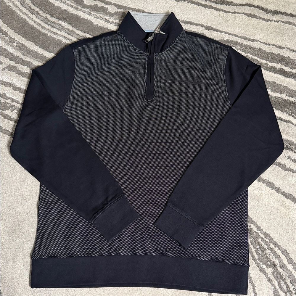 Ted Baker Men's Dark Blue 1/4 Zip Sweater